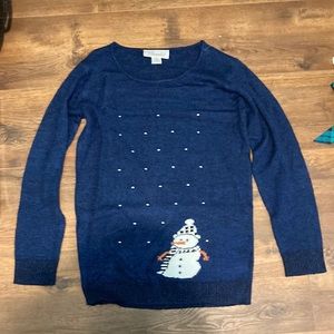NWOT holiday snowman sweater size m